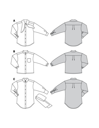 Modello di camicetta e camicia - Burda 6263
