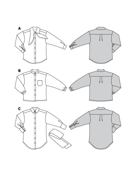 Modello di camicetta e camicia - Burda 6263
