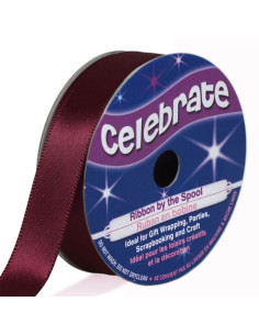 Nastro di raso Celebrate prugna - 13 mm x 6 metri