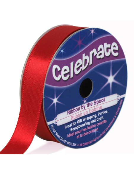 Nastro di raso Celebrate rosso - 13 mm x 6 metri