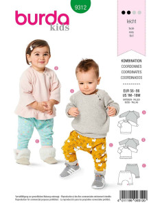 Modello di t-shirt e pantaloni elasticizzati - Burda 9312