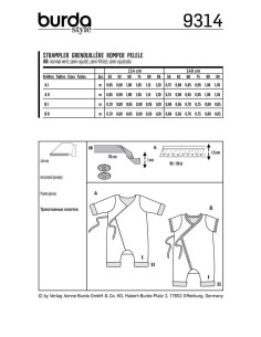 Modello di tutina - Burda 9314 2