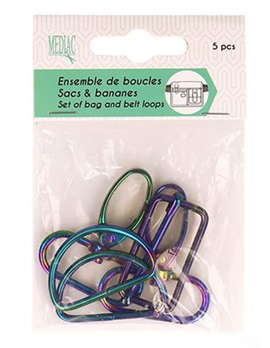 Ensemble de boucles pour sacs & bananes 32 mm - Rainbow