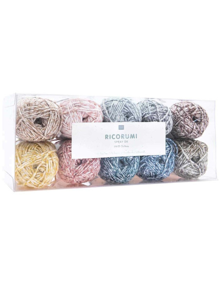 Confezione 10 gomitoli di cotone Ricorumi Spray
