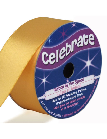 Nastro di raso Celebrate oro - 25 mm x 4 metri