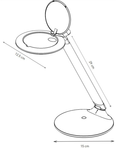 Lampada con lente d'ingrandimento ricaricabile Halo Go Daylight