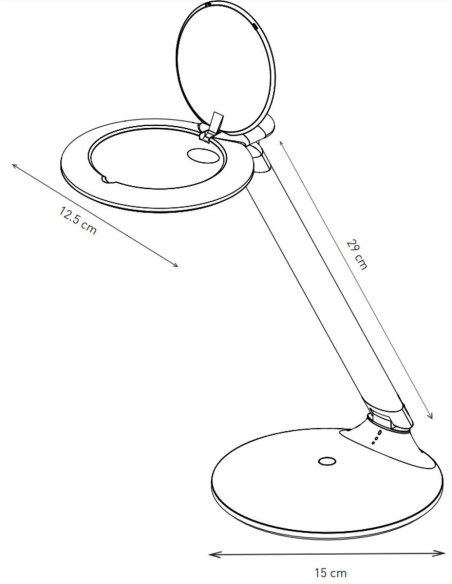 Lampada con lente d'ingrandimento ricaricabile Halo Go Daylight