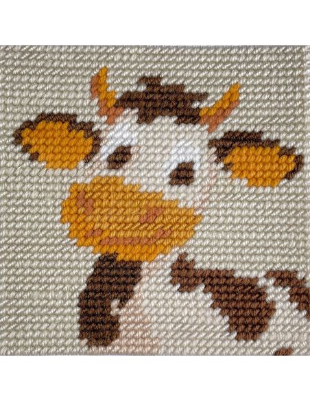 Kit canevas enfant - Vache