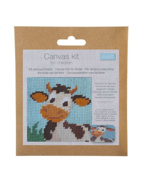 Kit canevas enfant - Vache