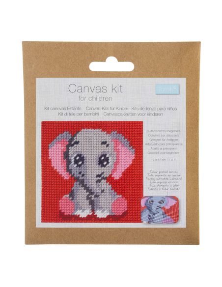 Kit canevas enfant - Éléphant