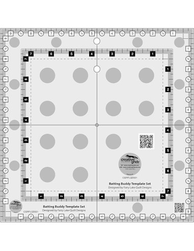 Règle Non-Slip Batting Buddy Template Set Creative Grids