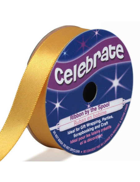 Nastro di raso Celebrate oro - 13 mm x 6 metri