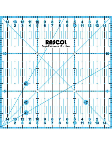 Righello patchwork Rascol 15 x 15 cm