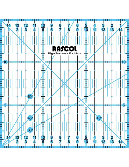Righello patchwork Rascol 15 x 15 cm