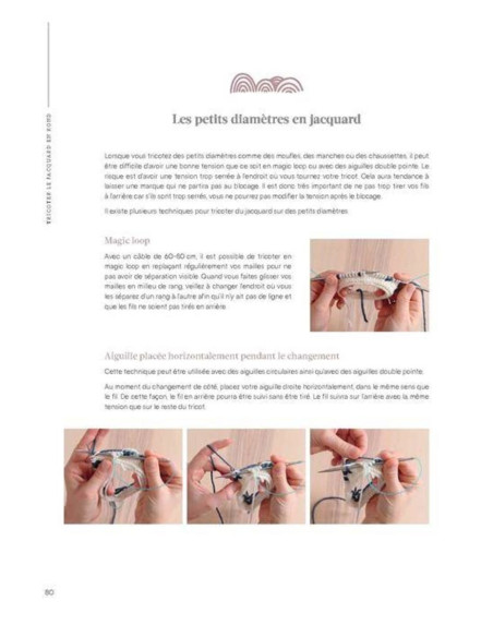 Libro lavorare a maglia il jacquard in tondo