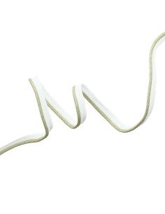Cordoncino, lurex sporgente - Oro trama bianca