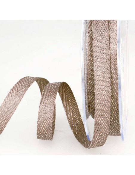 Nastro a spina di pesce metallizzato - Beige