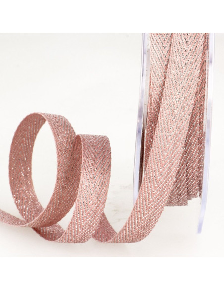 Nastro spigato metallizzato - Rosa