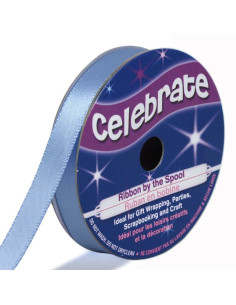 Nastro di raso Celebrate blu - 9 mm x 6 metri