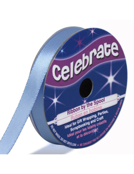 Nastro di raso Celebrate blu - 9 mm x 6 metri