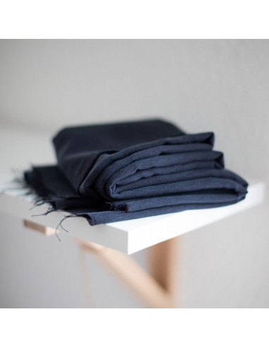 Tessuto tencel crêpe - Nero
