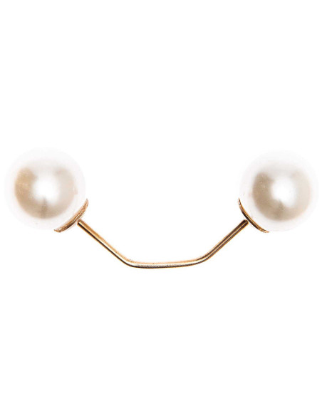 Spilla a vite 2 teste ramo oro 65 mm - Crema