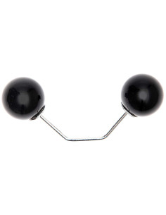 Spilla a vite 2 teste ramo argento 65 mm - Nero
