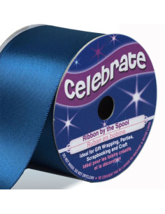 Nastro di raso Celebrate blu navy - 38 mm x 4 metri