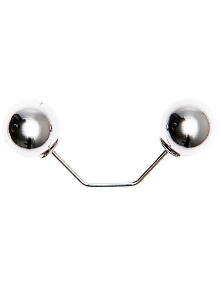 Spilla a vite 2 teste ramo argento 65 mm - Argento