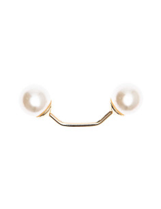 Spilla a vite 2 teste ramo oro 48 mm - Crema