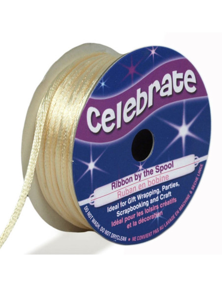 Cordoncino coda di topo Celebrate crema - 2 mm x 10 metri
