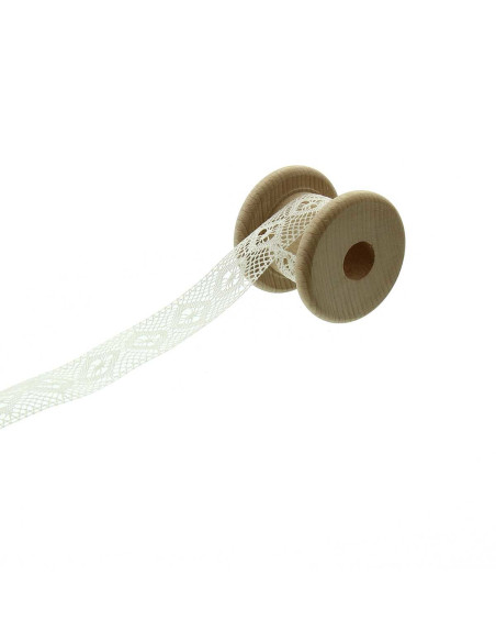 Pizzo tra due cotone - Ecru