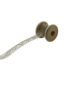 Pizzo tra due cotone - Beige scuro