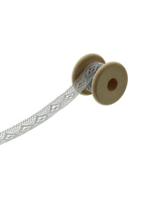 Pizzo tra due cotone - Grigio