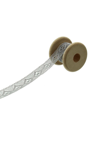 Pizzo tra due cotone - Grigio