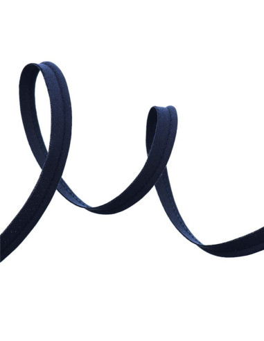 Cordoncino tutto tessuto 10 mm - Blu notte
