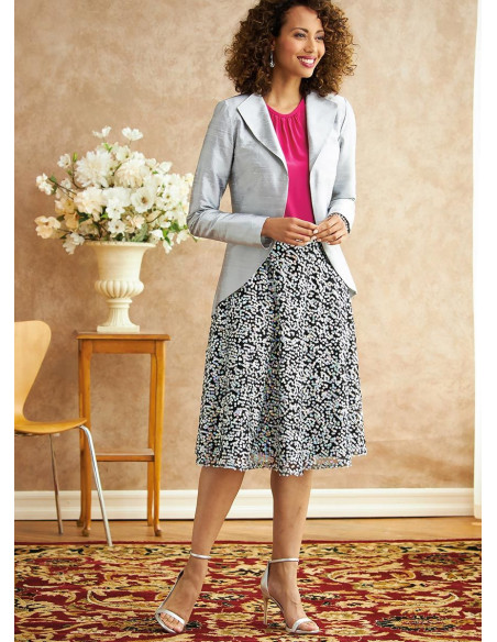 Modello di giacca, abito, top, gonna e pantaloni - Butterick 6718