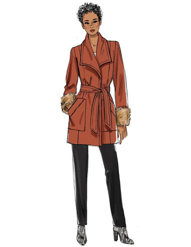 Modello di abbigliamento esterno e cintura - Butterick 6720