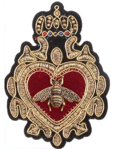 Blason à coudre abeille - Or
