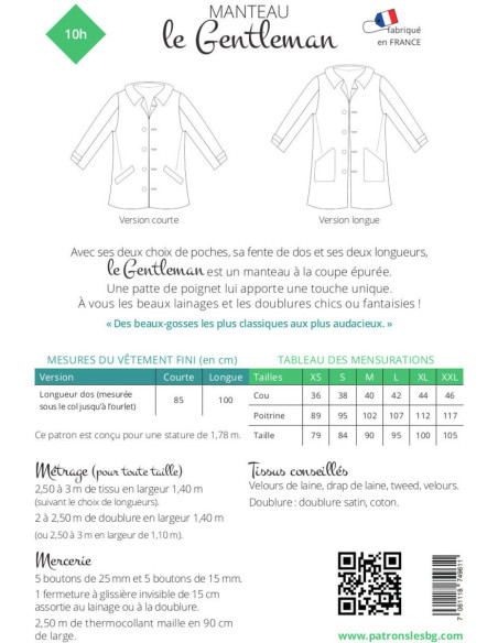 Modello di cappotto Gentleman - Les BG