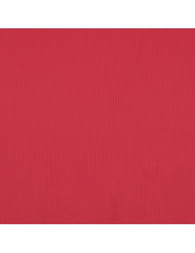 Tessuto jersey di cotone a coste - Rosso