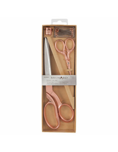 Set di forbici da cucito e da ricamo, ditale e spilli - Oro rosa