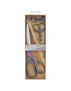 Set di forbici da cucito e da ricamo, ditale e spilli - Rainbow