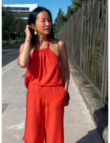 Tissu crêpe de viscose Tangerine - My Dress Made - Édition limitée