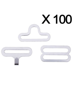 Set di 100 fermagli a farfalla - Argento
