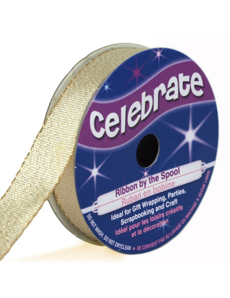 Nastro metallizzato Celebrate oro chiaro - 13 mm x 5 metri
