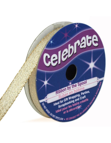 Nastro metallizzato Celebrate oro chiaro - 7 mm x 6 metri