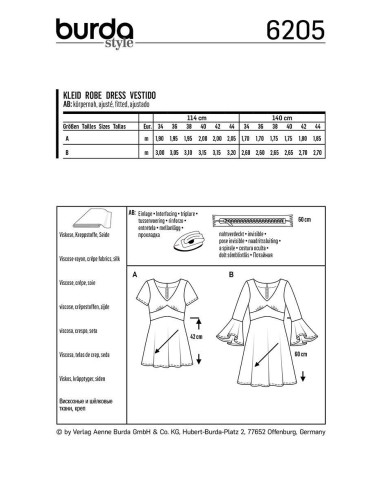 Modello di abito - Burda 6205