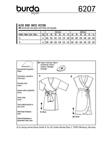 Modello di abito - Burda 6207