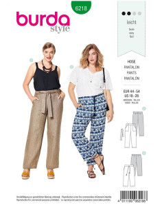 Modello di pantaloni - Burda 6218